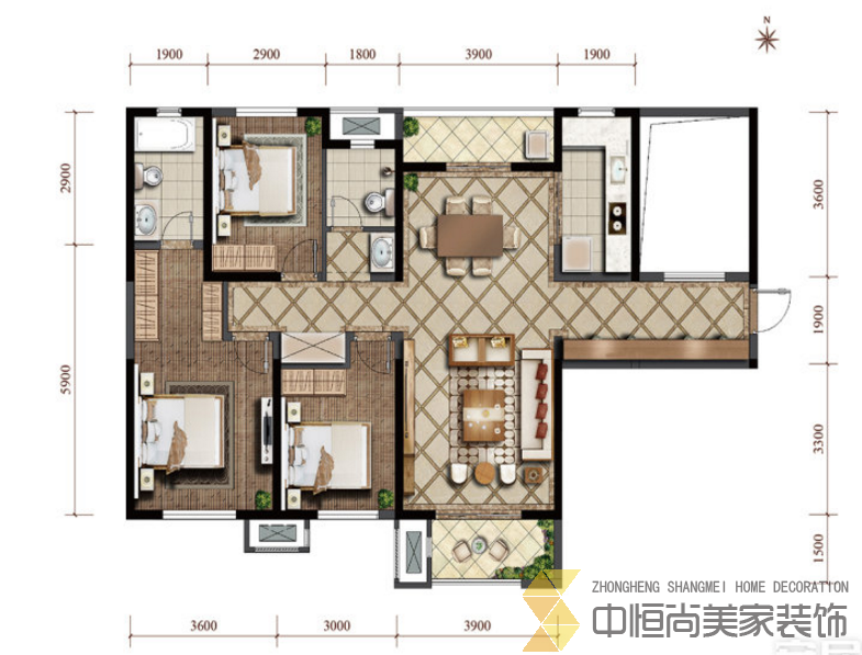 西安,西安家裝,西安家裝設(shè)計,西安小戶型設(shè)計公司,裝修案例 紫薇西棠效果圖