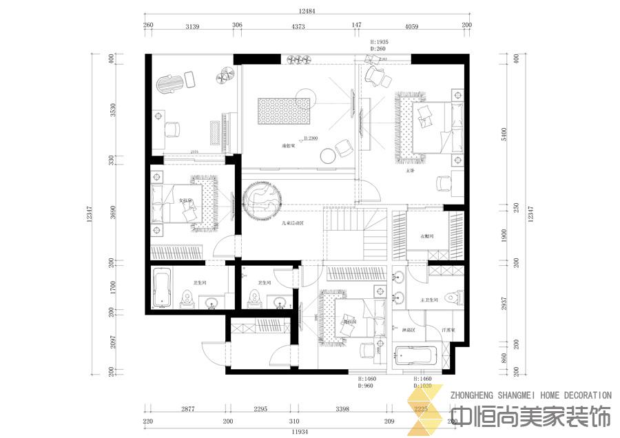 西安,西安家裝,西安家裝設(shè)計(jì),西安小戶型設(shè)計(jì)公司,裝修案例萬科大明宮效果圖