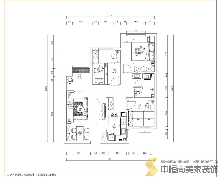 西安,西安家裝,西安家裝設(shè)計(jì),西安小戶型設(shè)計(jì)公司,裝修案例高科綠水東城效果圖