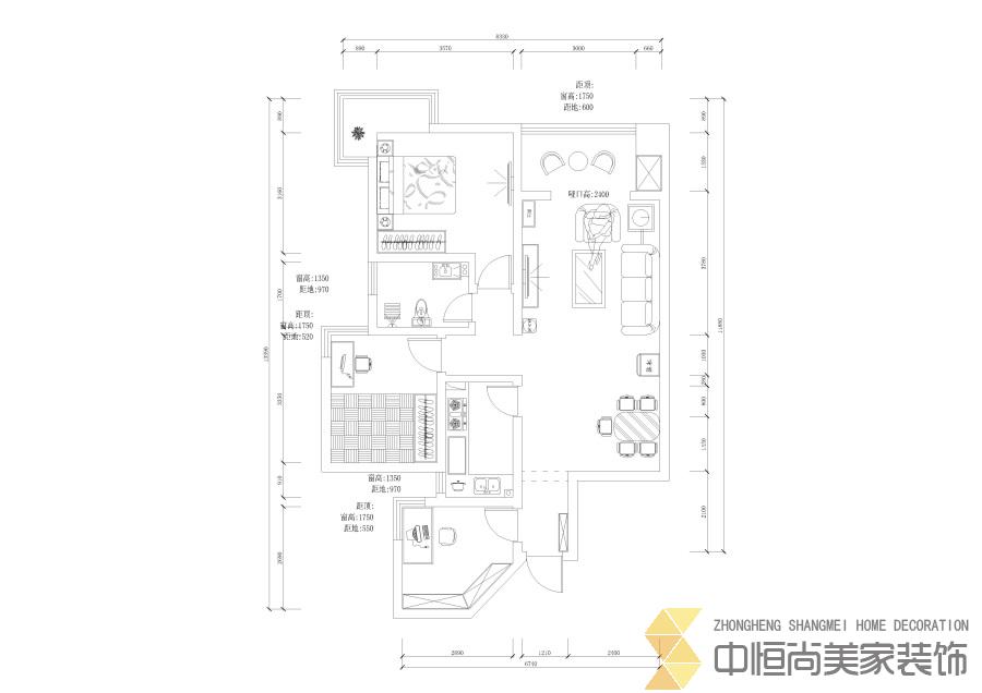 西安,西安家裝,西安家裝設(shè)計(jì),西安小戶(hù)型設(shè)計(jì)公司,裝修案例東晉桃園效果圖