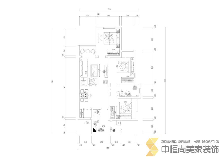 西安,西安家裝,西安家裝設(shè)計(jì),西安小戶(hù)型設(shè)計(jì)公司,裝修案例華融二十四城效果圖