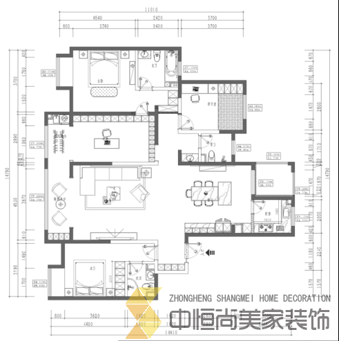 西安,西安家裝,西安家裝設(shè)計(jì),西安小戶型設(shè)計(jì)公司,裝修案例西外大家屬院效果圖